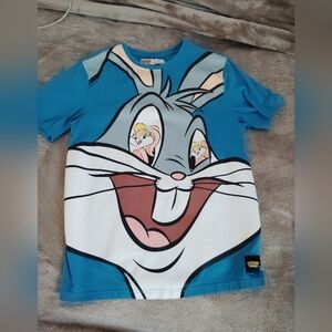 Blue Cartoon Character Kids T-Shirt